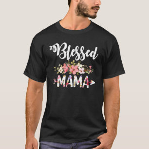 T-shirt Fête des mères Maman Vie Florale Graphic Bienheure