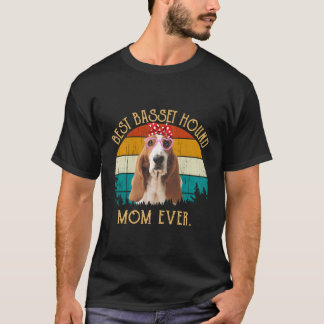 T-shirt Fête Des Mères Meilleur Basset Hound Maman Jamais