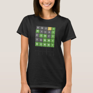 T-shirt Fête des Mères Nouveau Mot de maman Guesser Jeu To