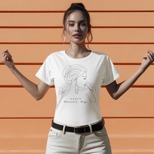 T-shirt Fête des Mères Simple Line Art (Créateur téléchargé)