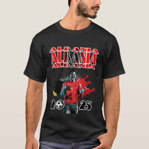 T-shirt Fête des objectifs de football Albanie Drapeau 202