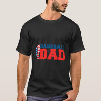 T-shirt Fête des pères américaine papa de baseball Sport p