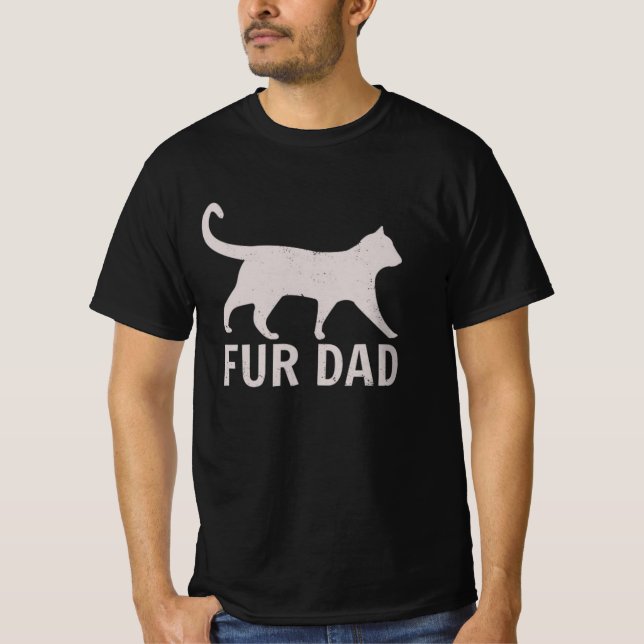 T-shirt Fête des pères Amoureux des chats Chat Papa Mens (Devant)
