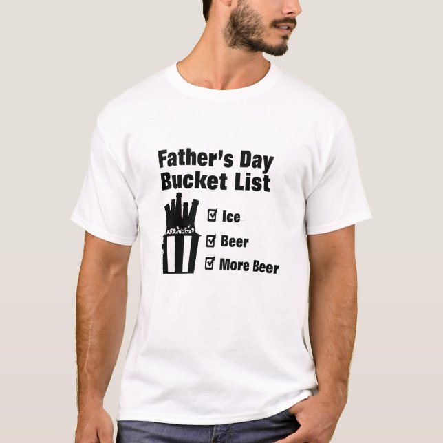 T-shirt Fête des pères amusant - Papa Bucket List  (Devant)