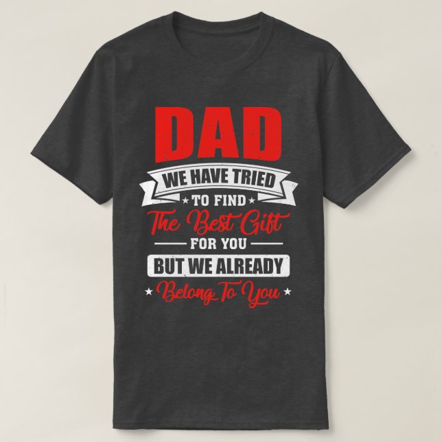 T-shirt Fête des pères amusante pour papa de fille Fils Fe (Design devant)