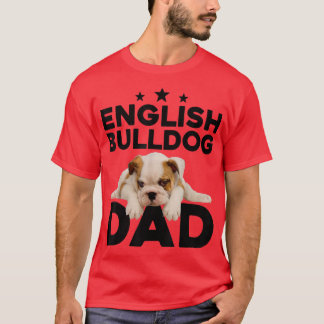 T-shirt Fête des pères anglaise Bulldog Dad Tee