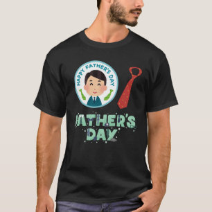 T-shirt Fête des pères avec audacieux cadeau rouge Cravate