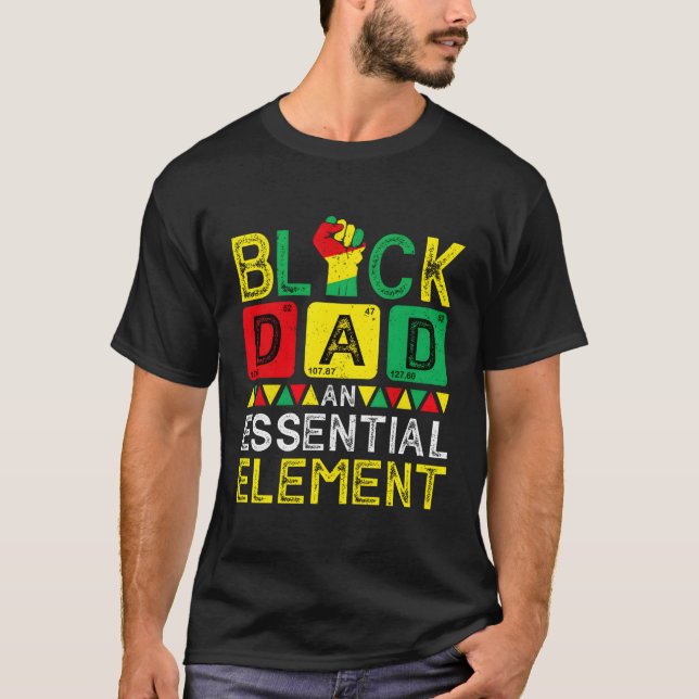T-shirt Fête des pères Black Papa Essential Elet Jundixièm (Devant)