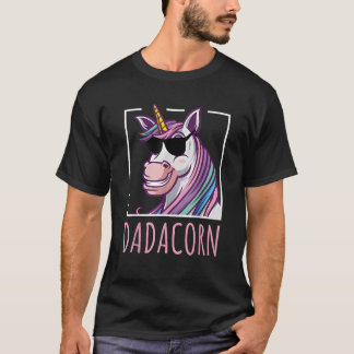 T-shirt Fête des pères Cadeau Unicorn Papa Dadacorn Drôle 