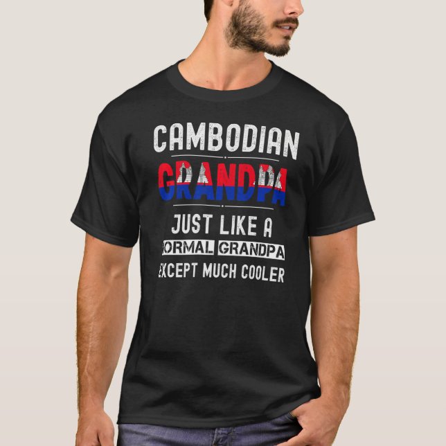 T-shirt Fête des pères cambodgienne de papi de naissance d (Devant)