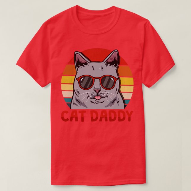 T-shirt Fête des pères Cat Daddy (Design devant)