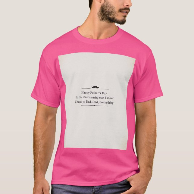 T-shirt Fête des pères coeur Doodé Imprimer (Devant)