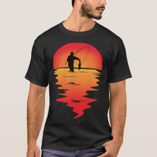 T-shirt Fête des pères Coucher de soleil de pêche (3)