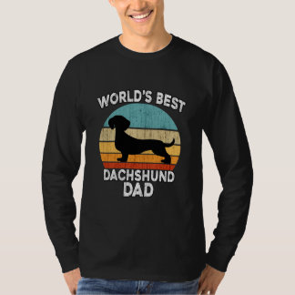 T-shirt fête des pères Dachshund Le meilleur Daschund Papa