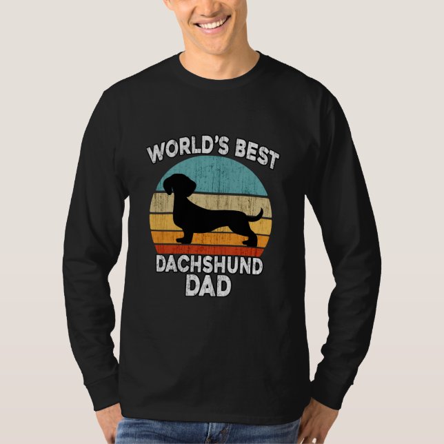T-shirt fête des pères Dachshund Le meilleur Daschund Papa (Devant)