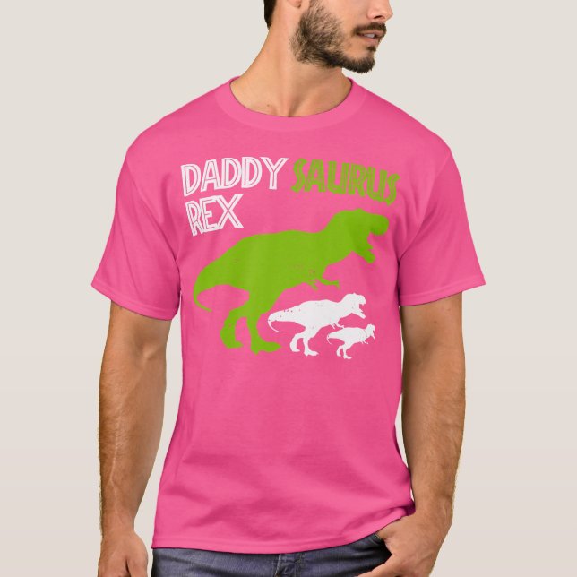 T-shirt Fête des pères Daddysaurus Dadysaurus T Rex Dons (Devant)