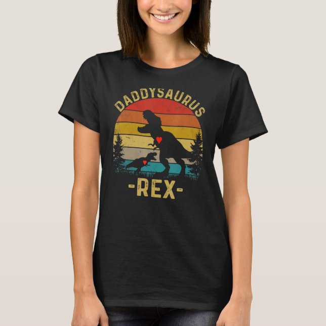 T-shirt Fête des pères Daddysaurus Dinosaur Daddy Rex Saur (Devant)