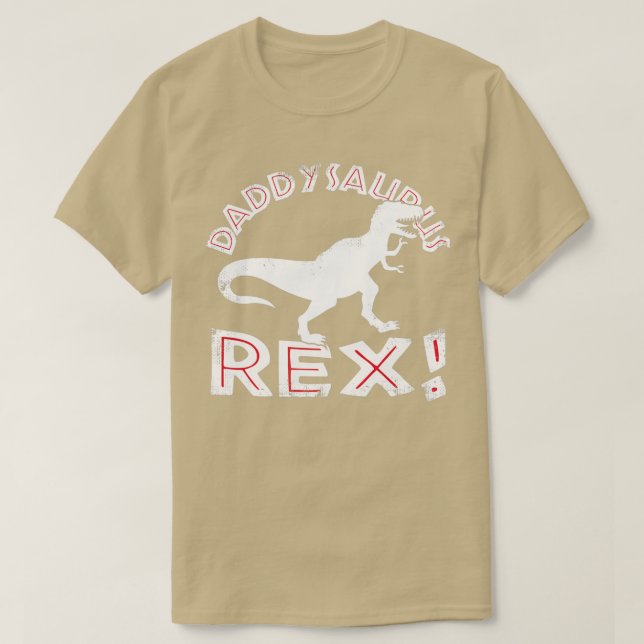 T-shirt Fête des pères DaddySaurus Rex TRex (Design devant)