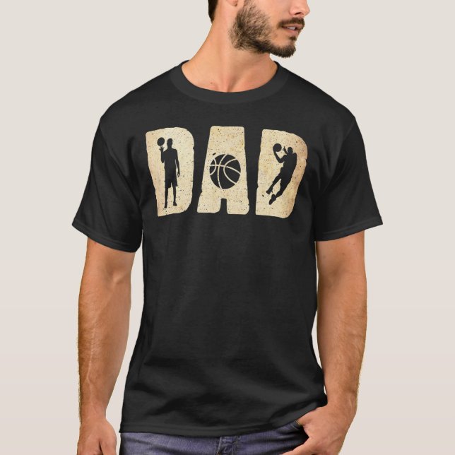 T-shirt Fête des pères de basket-ball papa (Devant)