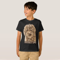 Fête des pères de chemise de Goldendoodle de papa