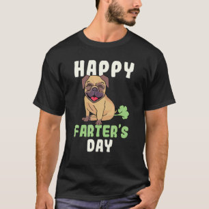 T-shirt Fête des pères de chien de Carlin à la farte