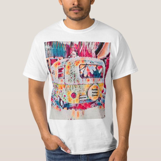 T-shirt Fête des pères de design pour le camping-car rétro (Devant)