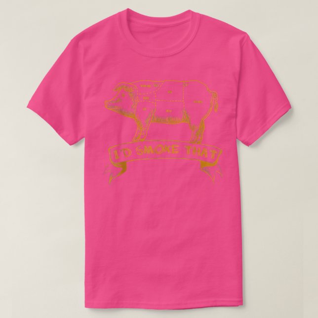 T-shirt Fête des pères de grillage BBQ de porc cadeau (Design devant)