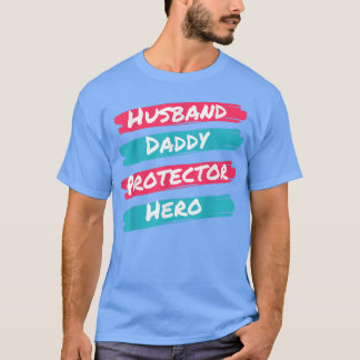 T-shirt Fête des pères de héros du mari Daddy Protector 