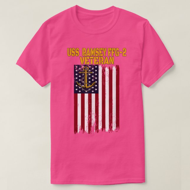 T-shirt FÊTE DES PÈRES de la Frégate Frigate FFG2 USS Rams (Design devant)