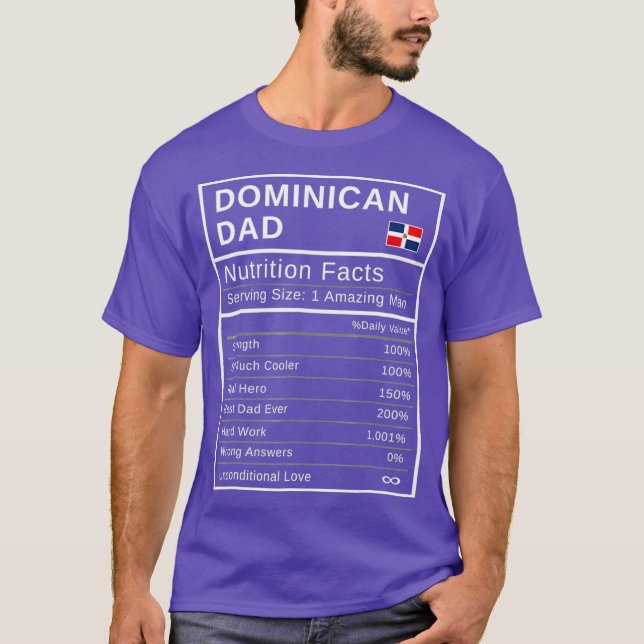 T-shirt Fête des pères de la nutrition papa dominicain (Devant)