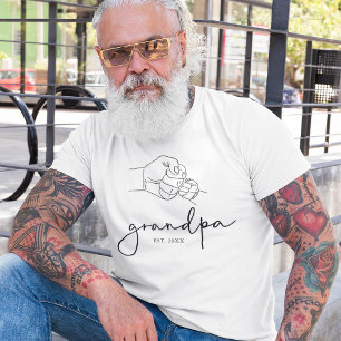 T-shirt Fête des pères de la pompe à poing du grand-père