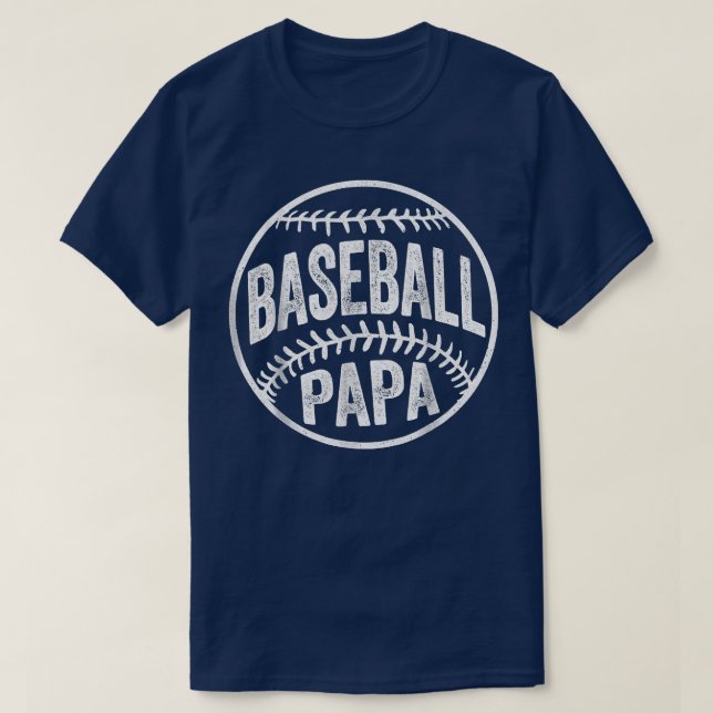 T-shirt Fête des pères de l'entraîneur de baseball Papa T (Design devant)