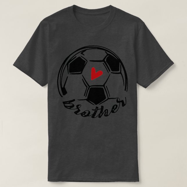 T-shirt Fête des pères de soccer drôle Frère de football (Design devant)