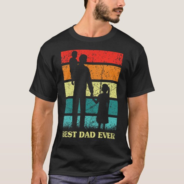 T-shirt Fête des pères des hommes Meilleur papa Jamais Rét (Devant)