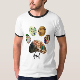 T-shirt Fête des Pères Dog Dad   5 Empreintes de Patte Pho