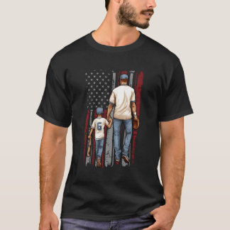 T-shirt Fête des pères Drapeau Américain Père Et Fils De B