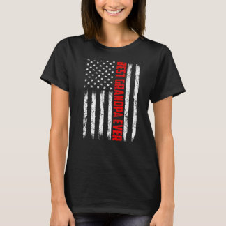 T-shirt Fête des pères Drapeau Américaine Meilleur Grand-P