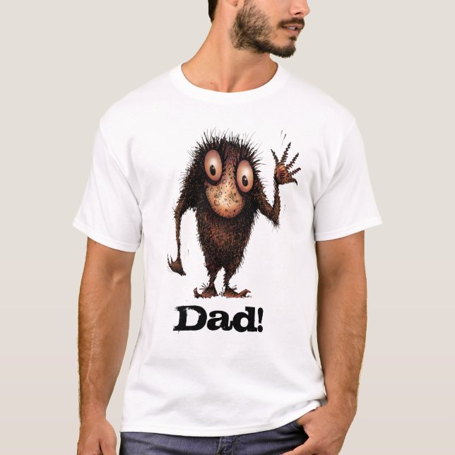 T-shirt Fête des pères drôle Troll - papa ! (Devant)