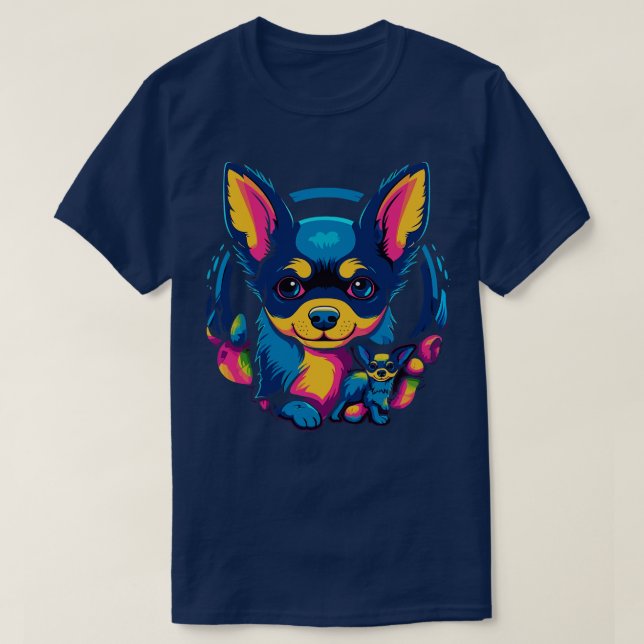 T-shirt Fête des pères du Chihuahua (Design devant)