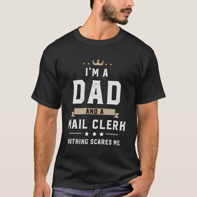T-shirt Fête des pères du commis à la poste papa (Devant)