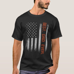 T-shirt Fête des pères du drapeau américain de meilleur pè