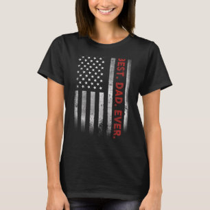 T-shirt Fête des pères du drapeau américain de meilleur pè