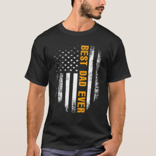 T-shirt Fête des pères du drapeau américain pour le mei