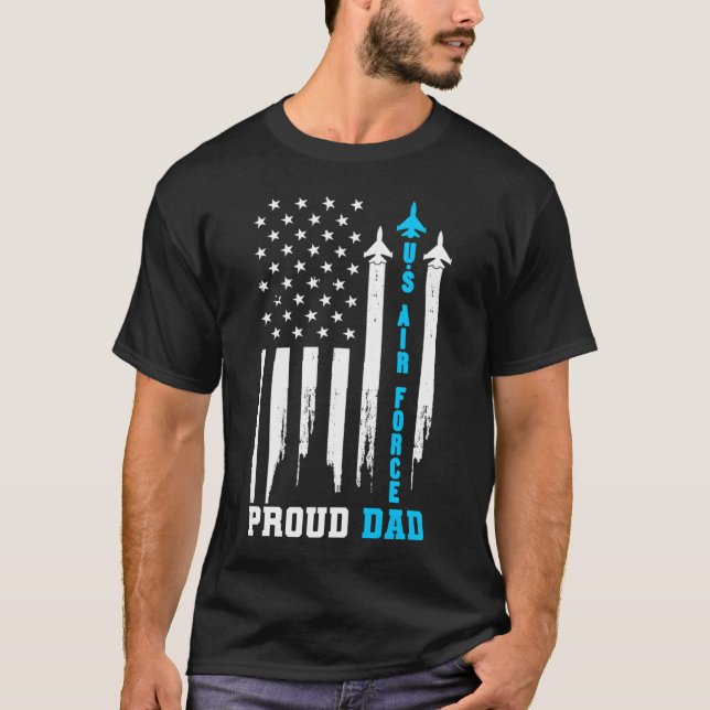 T-shirt Fête des pères du drapeau Rocket America (Devant)