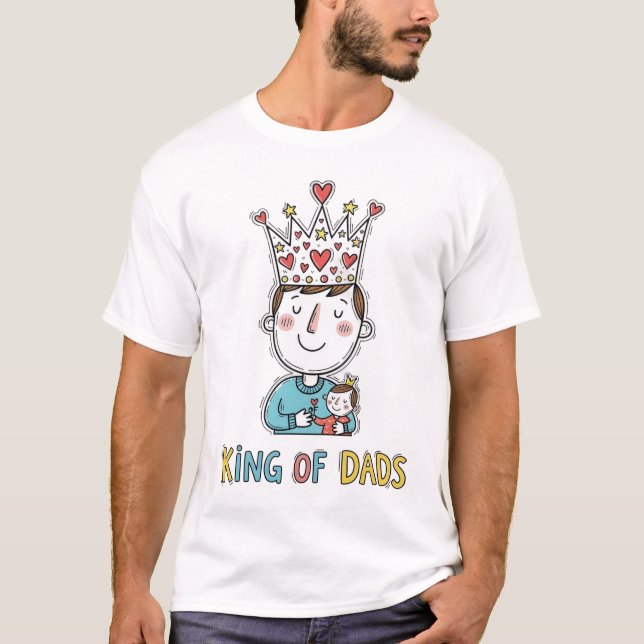 T-shirt Fête des pères du roi des papas (Devant)