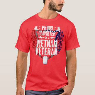 T-shirt Fête des pères Fière fille cadeau Vietnam Vétérina