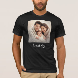 T-shirt Fête des pères Happy Family Papa Nom Photo Personn
