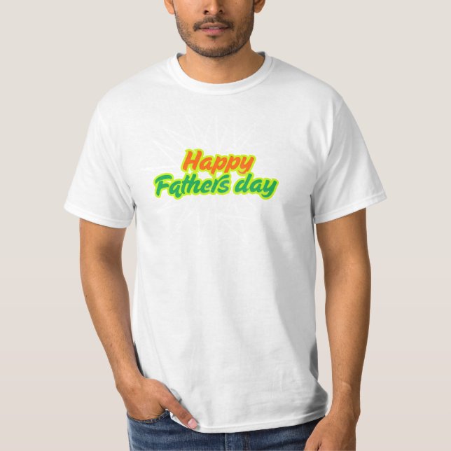 T-shirt fête des pères heureuse (Devant)
