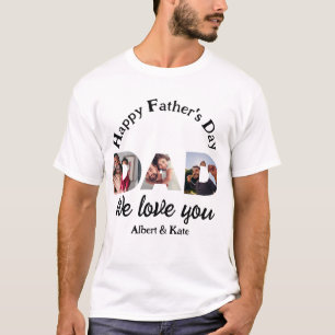 T-shirt Fête des pères heureuse personnalisée Papa 3 photo