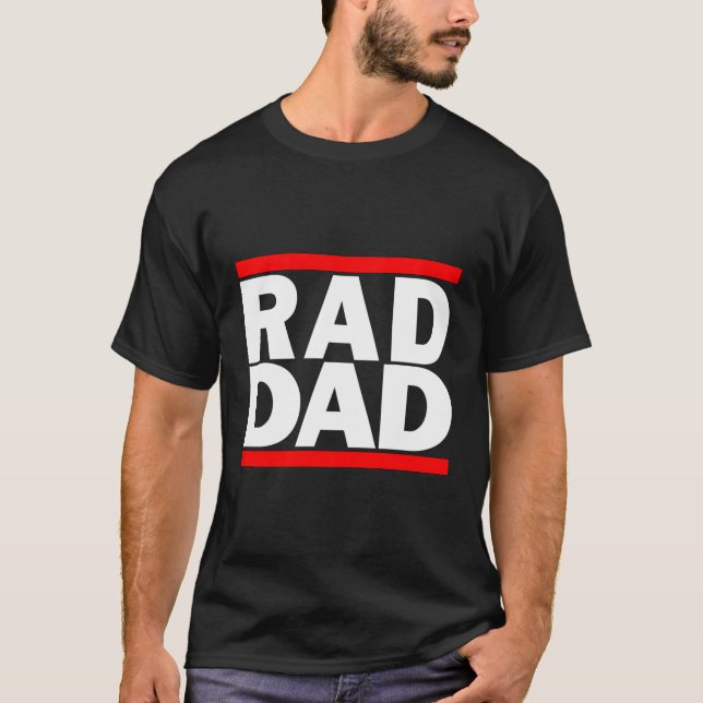 T-shirt Fête des pères Hip hop Rad Papa Retro (Devant)